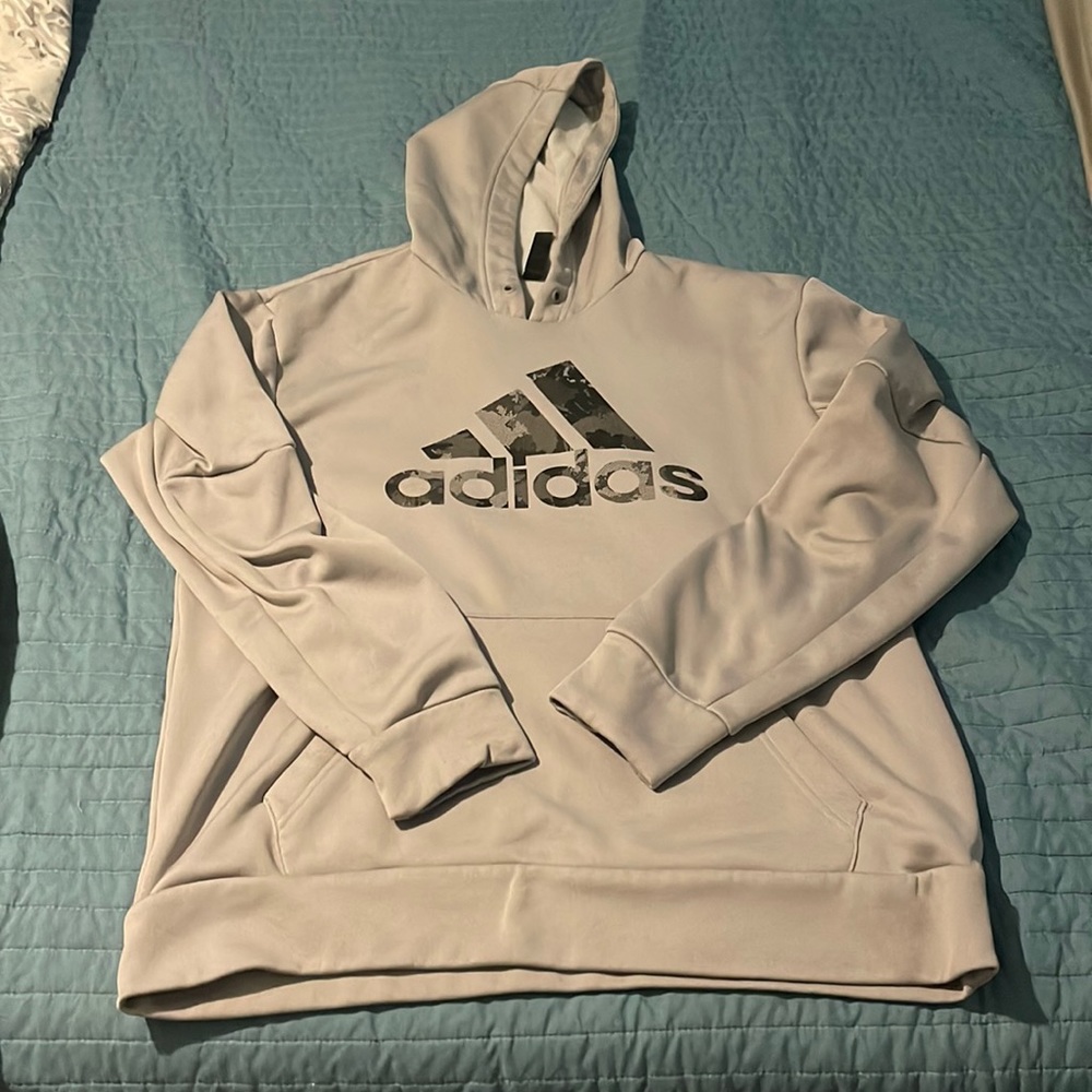 Grey mens adidas hoodie